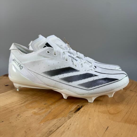 Adidas SM Adizero Electric Mens Size 10.5 Football Cleats White Black IH5030 NEW main image 4